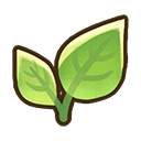 Tea leaf crop icon