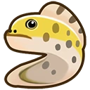 Yellow moray eel fish icon